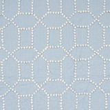 Schumacher Fabric Vento Embroidery Sky 73282 Natura 6.6" - My Fabric Connection -