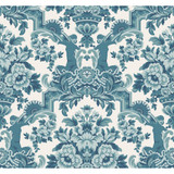 Cole & Son Wallcovering Lola Petrol Blues On White COLE & SON SEVILLE NON WOVEN - 100% United Kingdom Horizontal: 27 and Vertical: 25.2 27 - My Fabric Connection -
