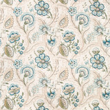 Lee Jofa Fabric Wimberly Print Blue/Spring AVONDALE LINEN - 100% United Kingdom MEDIUM Horizontal: 27 and Vertical: 26.67 54 - My Fabric Connection -