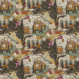 G P & J Baker Fabric Shalimar Aqua CASPIAN COTTON - 90%;LINEN - 10% United Kingdom Horizontal: 17.73 and Vertical: 21.67 53.19 - My Fabric Connection -
