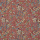 G P & J Baker Fabric Indienne Flower Red CASPIAN LINEN - 100% Thailand Horizontal: 17.336 and Vertical: 26.792 52.402 - My Fabric Connection -