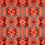 Clarke And Clarke Fabric Caspian Velvet Coral WILDERIE BY EMMA J SHIPLEY FOR C&C POLYESTER - 100% Spain HEAVY Horizontal: 27 and Vertical: 25.12 55 - My Fabric Connection -
