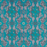 Clarke And Clarke Fabric Caspian Velvet Teal WILDERIE BY EMMA J SHIPLEY FOR C&C POLYESTER - 100% Spain HEAVY Horizontal: 27 and Vertical: 25.12 55 - My Fabric Connection -