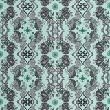Clarke And Clarke Fabric Caspian Satin Aqua WILDERIE BY EMMA J SHIPLEY FOR C&C COTTON - 100% United Kingdom HEAVY Horizontal: 27 and Vertical: 24.61 54 - My Fabric Connection -