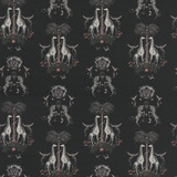 Clarke And Clarke Fabric Creatura Linen Charcoal WILDERIE BY EMMA J SHIPLEY FOR C&C COTTON - 60%;LINEN - 40% Spain HEAVY Horizontal: 27 and Vertical: 34.34 54 - My Fabric Connection -