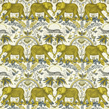 Clarke And Clarke Fabric Zambezi Linen Gold WILDERIE BY EMMA J SHIPLEY FOR C&C COTTON - 60%;LINEN - 40% Spain HEAVY Horizontal: 27 and Vertical: 21.62 54 - My Fabric Connection -