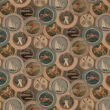 Mulberry Fabric Sporting Life Antique MULBERRY LONG WEEKEND VISCOSE - 67%;LINEN - 33% United Kingdom Horizontal: 18.124 and Vertical: 16.548 54.372 - My Fabric Connection -