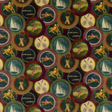 Mulberry Fabric Sporting Life Velvet Plum MULBERRY LONG WEEKEND COTTON - 83%;POLYESTER - 17% United Kingdom Horizontal: 17.5724 and Vertical: 16.548 52.796 - My Fabric Connection -