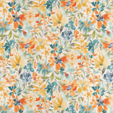 Charlotte Fabric CB800-279 Purple, Orange & Gold 100% Polyester Asia Exceeds 100,000 Wyzenbeek Rubs (Heavy Duty) </p><p>Repeat: Horizontal 26.5" x Vertical 26.5" 54 Inches - My Fabric Connection -