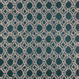 Carole Fabric Never Lost Peacock Blue Steel 100% Polyester China 11 3/4" V, 14 5/8" H 56" - My Fabric Connection -