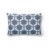 Scalamandre Pillow Craquele Lumbar Pillow/Blue Storm Pillow 62% COTTON 22% VISCOSE 16% POLY USA LIGHT DUTY </p><p>Repeat: H: 6.25", V: 5.5" 55" - My Fabric Connection -