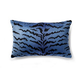 Scalamandre Pillow Tigre Lumbar Pillow/Blues & Black Pillow 69% VISCOSE / 18% POLYESTER /|13% COTTON USA </p><p>Repeat: H: , V: - My Fabric Connection -