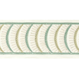 Stout Trim Aura Tape 4 Shoreline STITCHED UP TRIM 100%COT %BEMB INDIA Horizontal: 4.000 and Vertical: 1.875 4 in - My Fabric Connection -