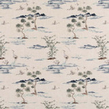 Charlotte Fabric CB800-347 Shades of Navy 95% Polyester, 5% Linen Asia Exceeds 100,000 Wyzenbeek Rubs </p><p>Repeat: Horizontal 14" x Vertical 17.5" 54 Inches - My Fabric Connection -