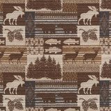 Charlotte Fabric D2689 Moose Slate Novelty Tapestry 95% Polyester, 5% Rayon Asia Exceeds 100,000 Wyzenbeek Rubs </p><p>Repeat: Horizontal 14.5" x Vertical 13" 54 Inches - My Fabric Connection -