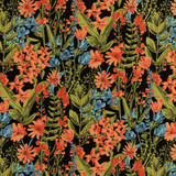 Charlotte Fabric D2731 Night Patio Prints II 100% Spun Polyester Asia Exceeds 60,000 Wyzenbeek Rubs </p><p>Repeat: Horizontal 27" x Vertical 25" 54 Inches - My Fabric Connection -