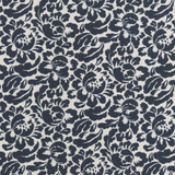 Charlotte Fabric D2926 Navy Crypton Prints 100% Polyester Asia Exceeds 60,000 Wyzenbeek Rubs </p><p>Repeat: Horizontal 18" x Vertical 11" 54 Inches - My Fabric Connection -