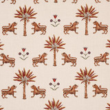 Schumacher Fabric Tiger Palm Crimson 179932 Mystique 13.5" - My Fabric Connection - Schumacher Fabric Tiger Palm Crimson 179932 Mystique 13.5" - My Fabric Connection -