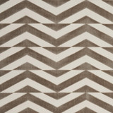 Schumacher Fabric Broken Chevron Cut Velvet Taupe On Ivory 81810 Miles Redd 9.0" - My Fabric Connection -