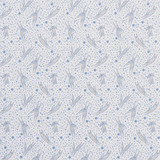 Schumacher Fabric Rabbit High Performance Print Blue 180440 Marie-Chantal 6.75" - My Fabric Connection -