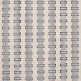 Carole Fabric Over The Tracks Blue Artisan Base: 81% Cotton, 19% Poly. Embr: 100% Cotton INDIA 2.13" V, 4" H 54.75" - My Fabric Connection -