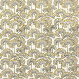 Carole Fabric Uncommon Grounds Turmeric Artisan 54% Linen, 46% Cotton INDIA 5 1/2" V, 7 1/4" H 54" - My Fabric Connection -