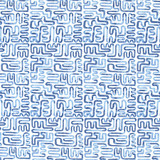 Carole Fabric No Hesitation Indigo Bluebell 100% Cotton Pakistan 12 1/2" V, 9" H 54" - My Fabric Connection -