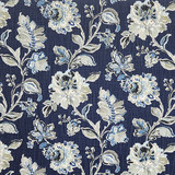 Carole Fabric Invitation Only Indigo Dawn & Dusk 54% Cotton, 26% Recycled Polyester, 20% Polyester China 24 1/4" V, 13 1/2" H HD 54" - My Fabric Connection -