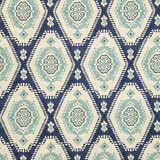 Carole Fabric Thornwood Indigo Dawn & Dusk 100% Cotton Spain 18" V, 4 1/2" H HD 54" - My Fabric Connection -
