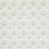 Carole Fabric Ginkgo Sketches Mist Dewdrop 100% Cotton Spain 4 1/2" V, 4 1/2" H 54" - My Fabric Connection -