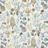 Carole Fabric On The Coast Seamist Dewdrop 100% Cotton Spain 27" V, 13 1/2" H HD 54" - My Fabric Connection - Carole Fabric On The Coast Seamist Dewdrop 100% Cotton Spain 27" V, 13 1/2" H HD 54" - My Fabric Connection -