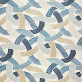 Carole Fabric Through The Bends Ocean Dewdrop 100% Cotton-SSR Pakistan 25 1/4" V, 13 1/2" H HD 54" - My Fabric Connection -