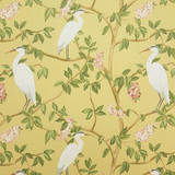 Carole Fabric Spot A Heron Daffodil Evergreen 100% Cotton India 24 5/8" V, 27 1/4" H 55" - My Fabric Connection -