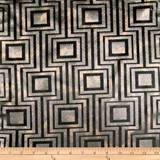 Europatex Fabric Embellished Square Black Embellished 100% Polyester 14.2" H, 12.4" V 118.00 inches - My Fabric Connection -