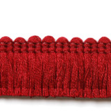 Europatex Fabric Legacy Brushed Fringe Cherry Legacy 97% Linen, 3% Polyester 1.20 inches - My Fabric Connection -