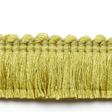 Europatex Fabric Legacy Brushed Fringe Kiwi Legacy 97% Linen, 3% Polyester 1.20 inches - My Fabric Connection -