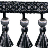 Europatex Fabric Meer Charcoal Central Park 100% Polyester 2.50 inches - My Fabric Connection -