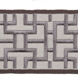 Europatex Fabric Paesana Silver Tapes Galore 100% Polyester 2.75" 3.00 inches - My Fabric Connection -