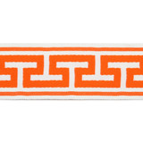 Europatex Fabric Pergola Embroidered Tape Coral Pergola 100% Solution Dyed Acrylic 2.75 inches - My Fabric Connection -