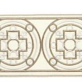 Europatex Fabric Sion Latte Tapes Galore 100% Polyester 3.625" 3.55 inches - My Fabric Connection -