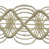 Europatex Fabric Topiko White Tribal Delicates 40% Jute, 40% Abaca, 20% Cotton 1.25" 2.00 inches - My Fabric Connection -