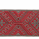 Europatex Fabric Vaduz Cranberry Tapes Galore 100% Polyester 6.25" 3.50 inches - My Fabric Connection -