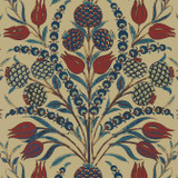 Thibaut Wallpaper Corneila Red and Teal T72601 Wallpaper Wallpaper U.S.A. - </p><p>Repeat: V: 25.25 27 - My Fabric Connection -