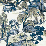 Thibaut Wallpaper Asian Scenic Blue and Beige T75461 Wallpaper Wallpaper U.S.A. - </p><p>Repeat: V: 36 27 - My Fabric Connection -