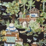 Thibaut Fabric Mystic Garden Black F920825 Fabric 100% Cotton Sateen UNITED STATES - </p><p>Repeat: V: 46 54 - My Fabric Connection -