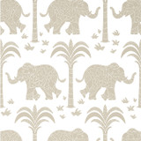 Thibaut Wallpaper Elephant Beige T16205 Wallpaper Wallpaper U.S.A. - </p><p>Repeat: V: 25.25 27 - My Fabric Connection -