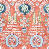 Thibaut Fabric Mendoza Suzani Coral F916243 Fabric 52% Cotton, 48% Linen ITALY 18000 </p><p>Repeat: V: 34 54 - My Fabric Connection -