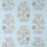 Thibaut Fabric Lily Flower Spa Blue F913201 Fabric 100% Linen THAILAND 20000 </p><p>Repeat: V: - 54 - My Fabric Connection -