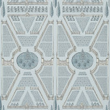 Anna French Wallpaper Aerial Garden Spa Blue AT9601 Wallpaper Non Woven Wallpaper U.S.A. - </p><p>Repeat: V: 25.25 27 - My Fabric Connection -