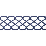 Thibaut Fabric Ripley Applique Navy E12025 Fabric 100% Polyester INDIA - </p><p>Repeat: V: 1.37 2.5 - My Fabric Connection -